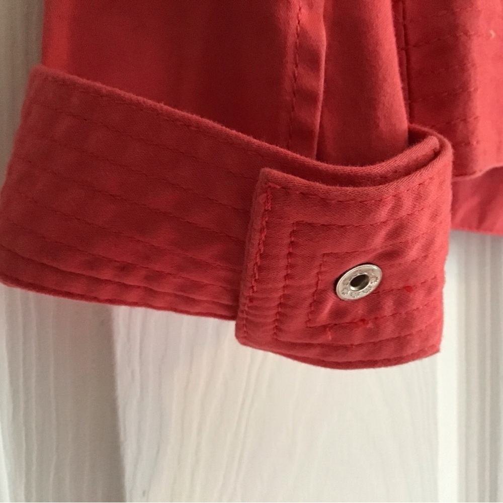 Jones New York Signature Women’s Pink Stretch Jacket With Silver Buttons Size M